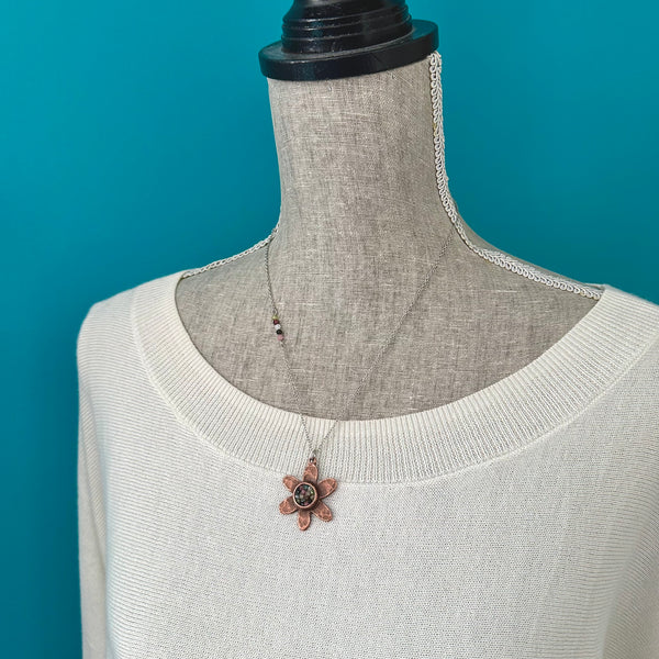 OOAK Mosaic Adjustable Necklace - M3611