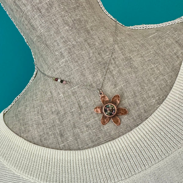 OOAK Mosaic Adjustable Necklace - M3611