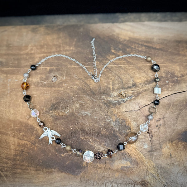 Autumn Sparrow Necklace