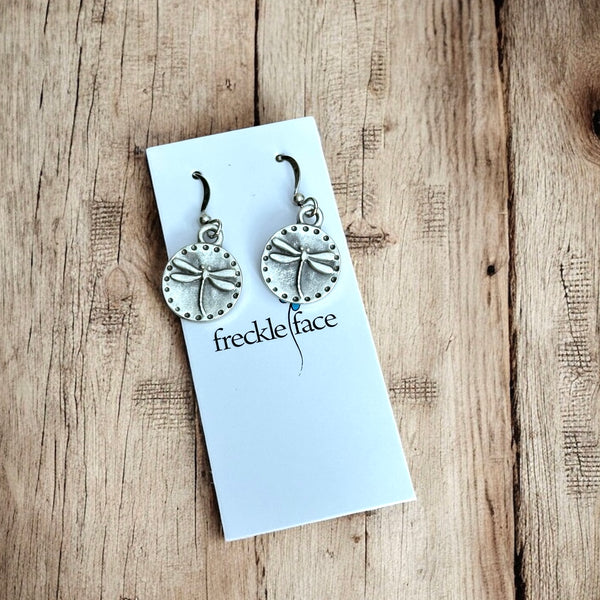 Dragonfly Disk Earrings