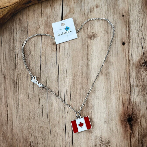 Elbows up Canada Necklace