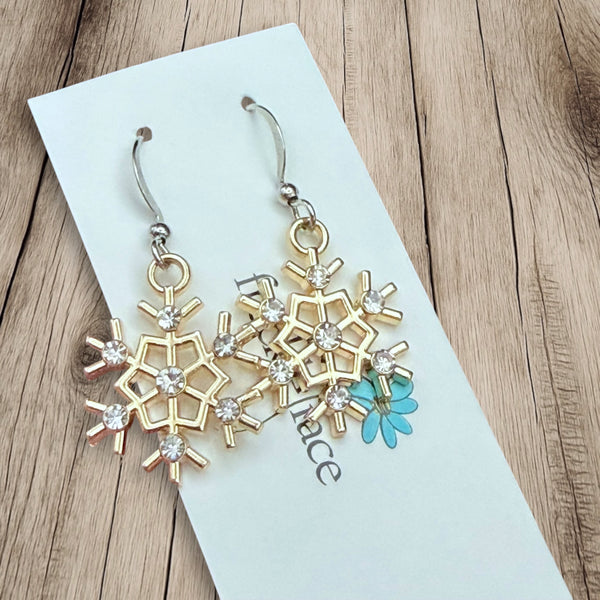Sparkling Snowflake Earrings