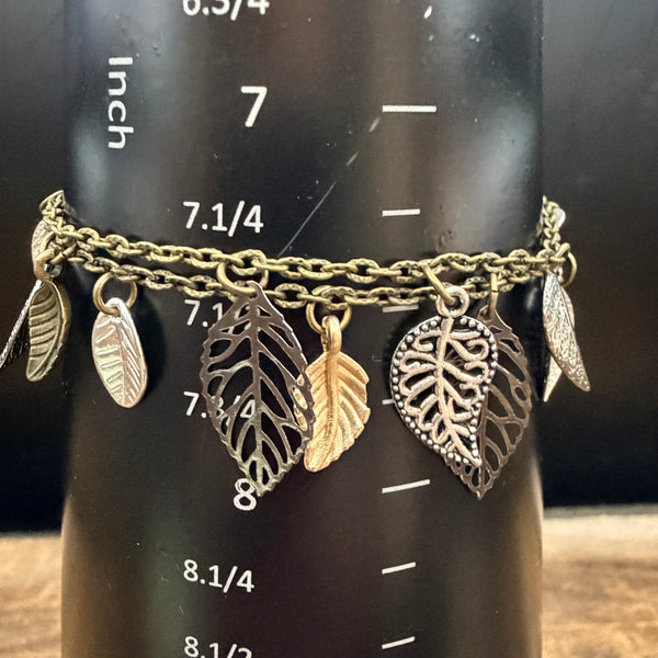 Fallen Leaves Double Chain Bracelet