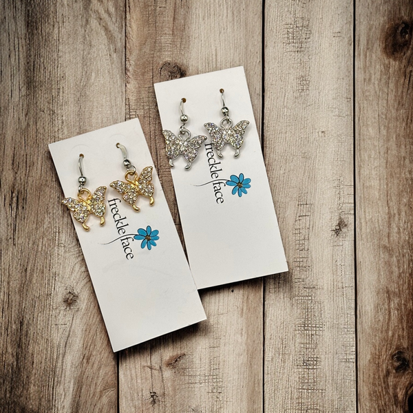 Sparkly Butterfly Earrings