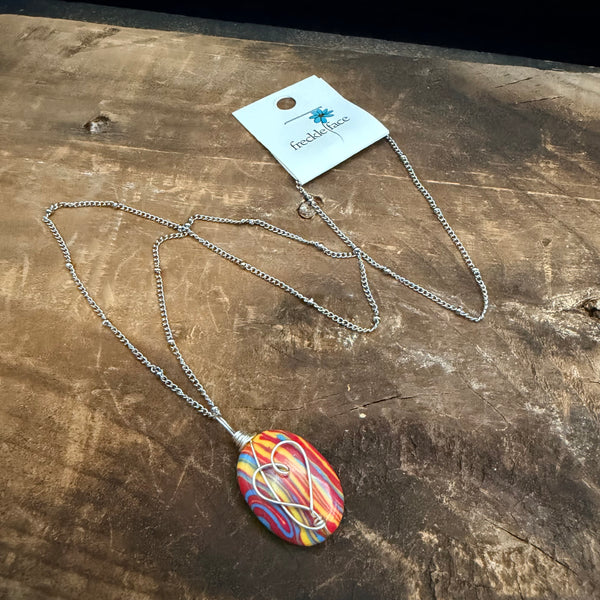 Retro Heart Wrap Necklace