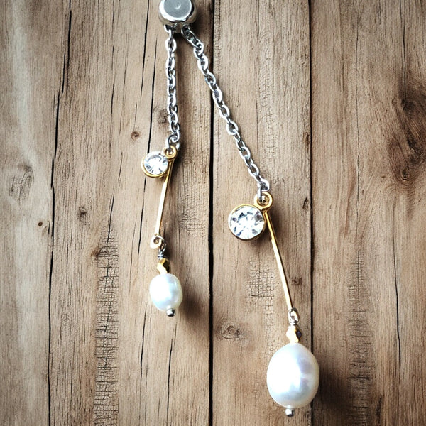 Adjustable Dainty Gold & Pearl Necklace
