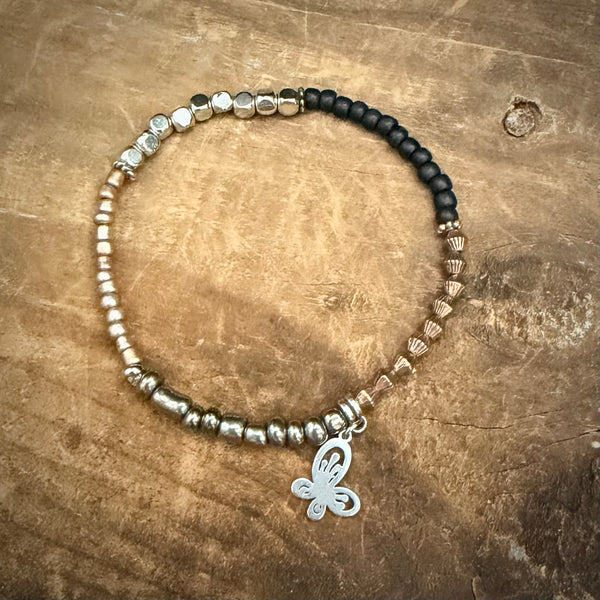 Butterfly Charm Stretch Bracelet
