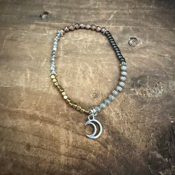 Midnight Crescent Stretch Bracelet