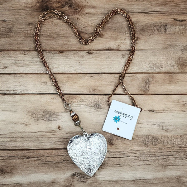 Heart Photo Locket Necklace