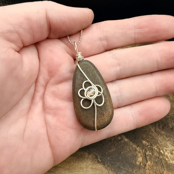 Retro Flower Wrap Necklace