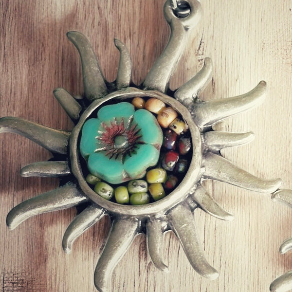 OOAK Mosaic Necklace - Sunshine
