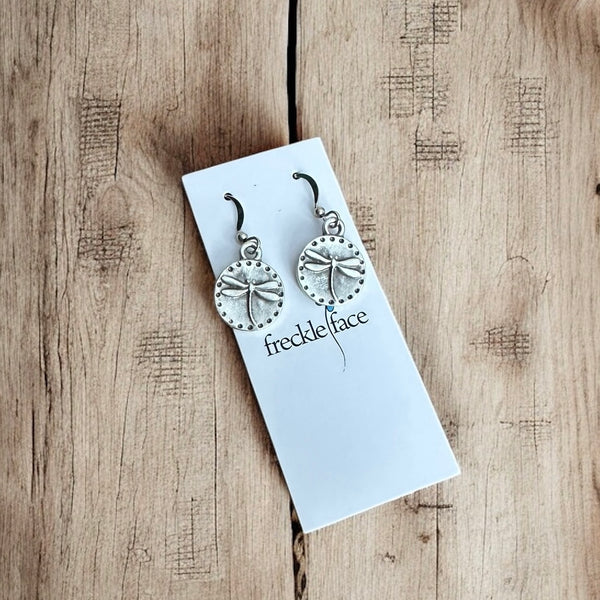 Dragonfly Disk Earrings