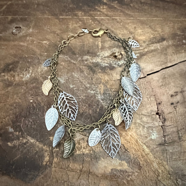 Fallen Leaves Double Chain Bracelet