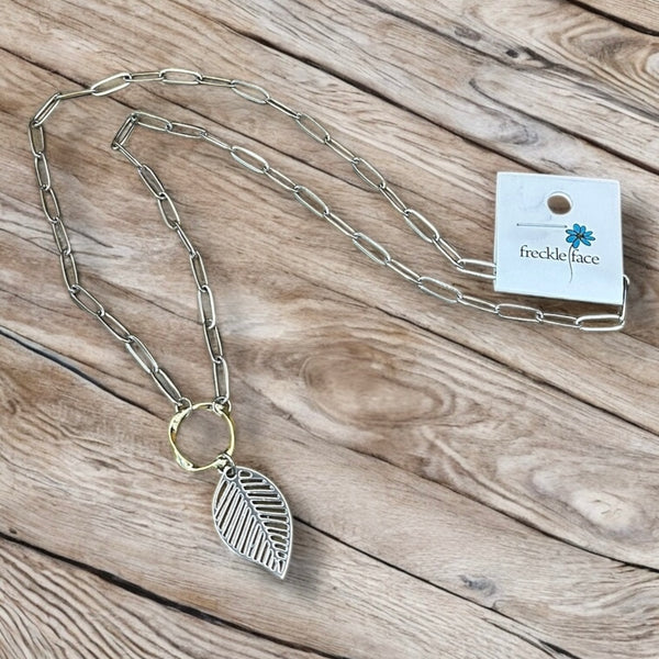 Paperclip Leaf Necklace