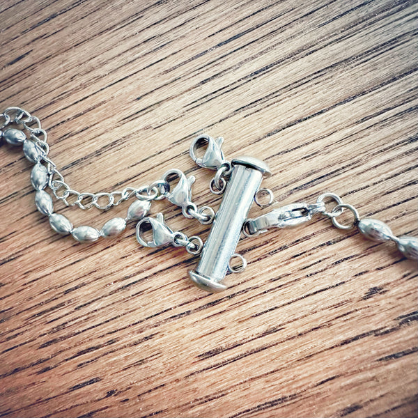 Stainless steel everyday layering chain with sculpted ball links