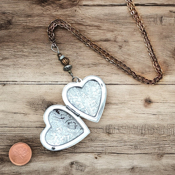 Heart Photo Locket Necklace