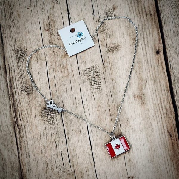 Elbows up Canada Necklace