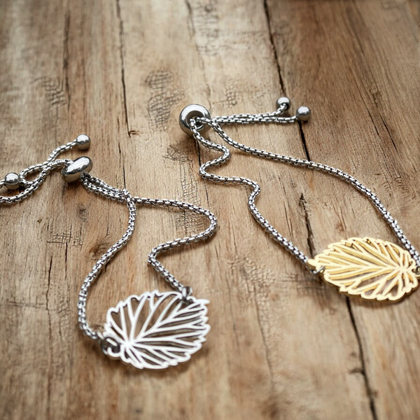 Adjustable Bracelet - Simple Leaf
