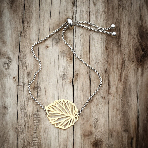 Adjustable Bracelet - Simple Leaf