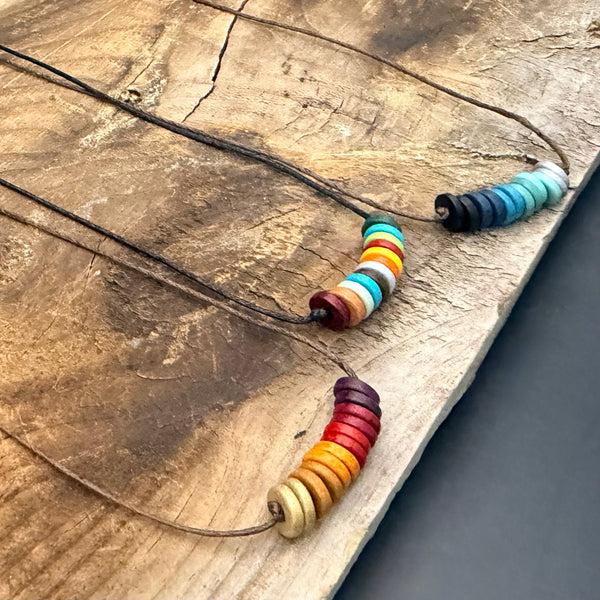 Boho Ember Ceramic Bead Necklace