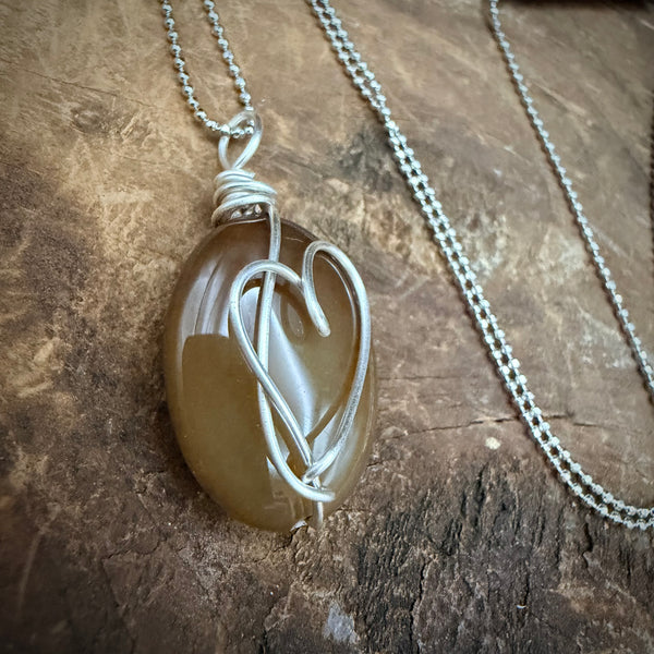 Retro Heart Wrap Necklace