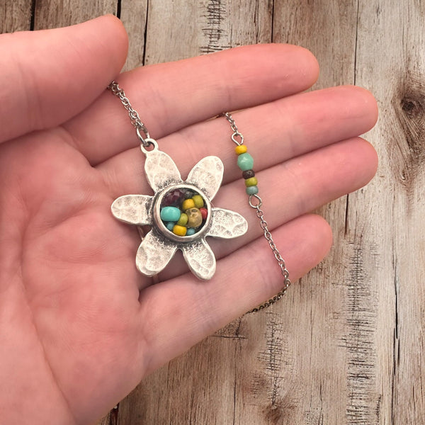 OOAK Mosaic Adjustable Necklace - M3616