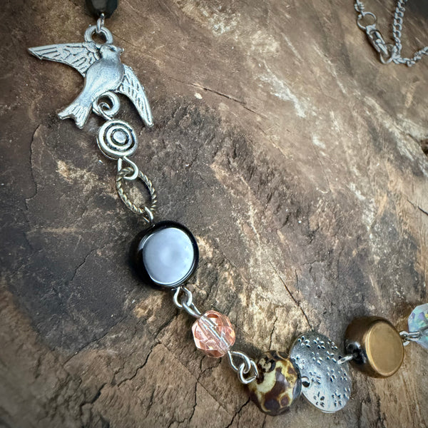 Autumn Sparrow Necklace