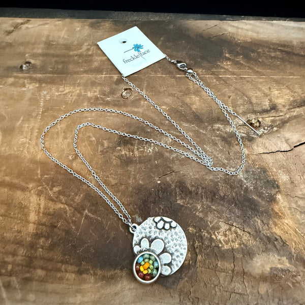 OOAK Mosaic Flower Necklace