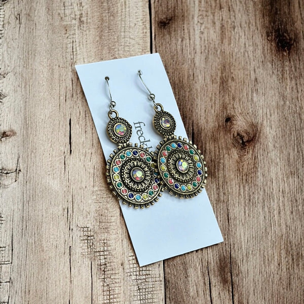 Enamel Sparkle Boho Earrings