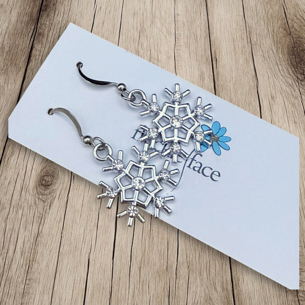 Sparkling Snowflake Earrings