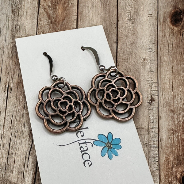 Rose Flower Earrings