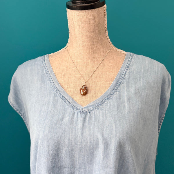 Retro Heart Wrap Necklace
