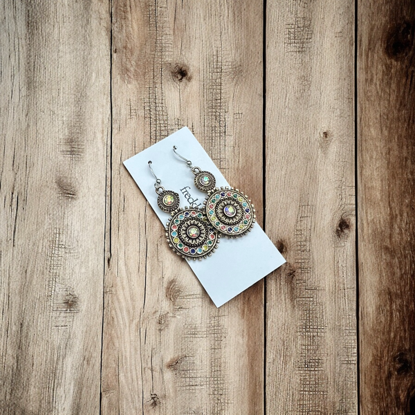 Enamel Sparkle Boho Earrings