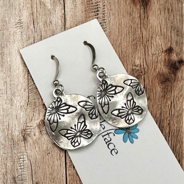 Wavy Butterfly Earrings