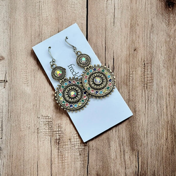 Enamel Sparkle Boho Earrings
