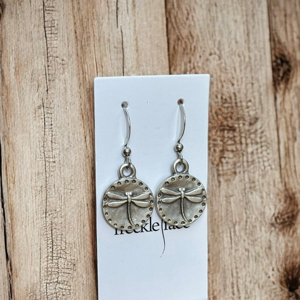 Dragonfly Disk Earrings