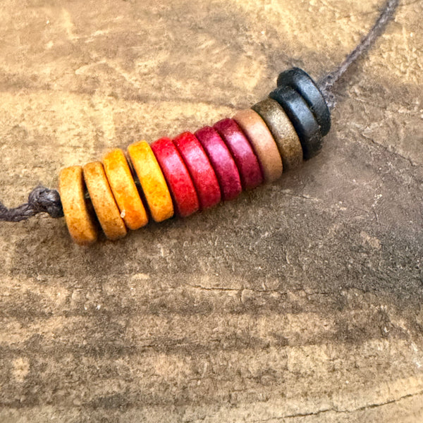 Boho Ember Ceramic Bead Necklace