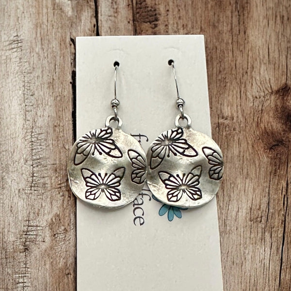 Wavy Butterfly Earrings