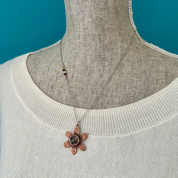 OOAK Mosaic Adjustable Necklace - M3611