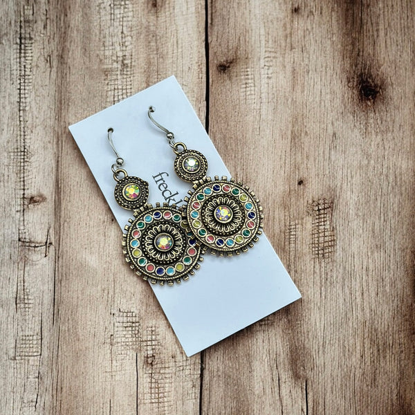Enamel Sparkle Boho Earrings