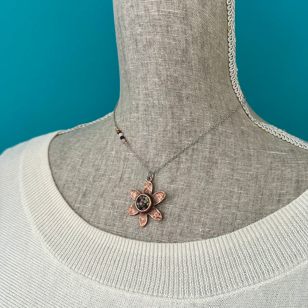 OOAK Mosaic Adjustable Necklace - M3611