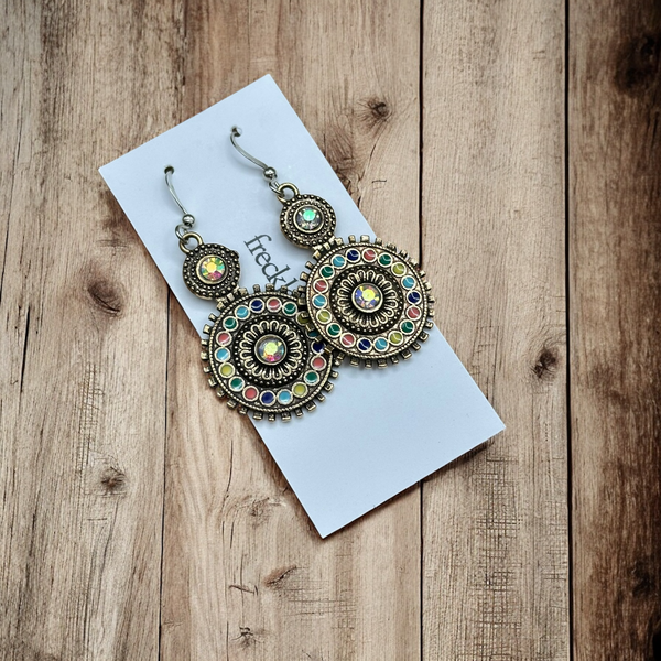 Enamel Sparkle Boho Earrings