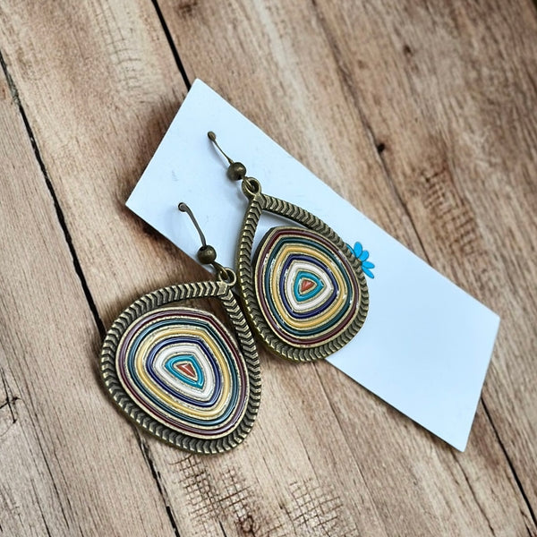 Boho Enamel Drop Earrings
