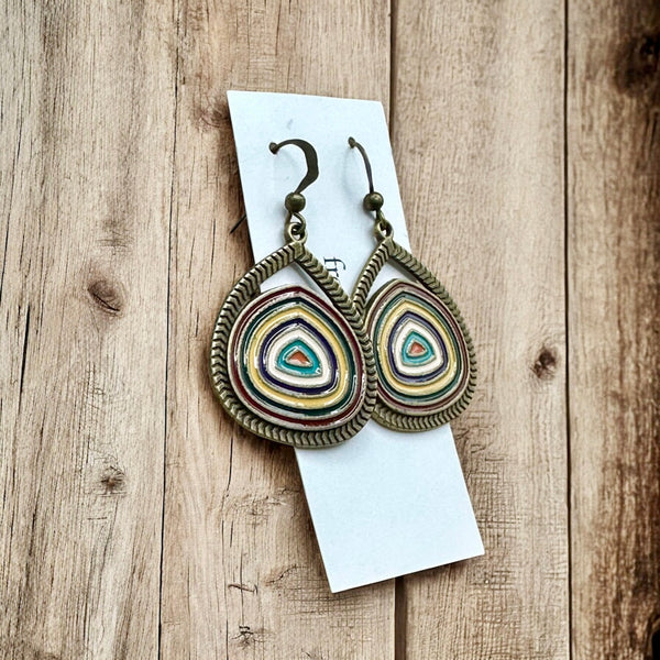 Boho Enamel Drop Earrings