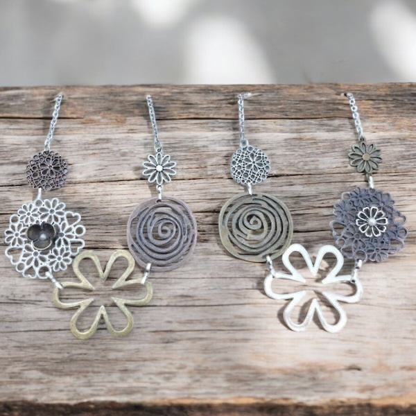 Flower Bib Statement Necklace