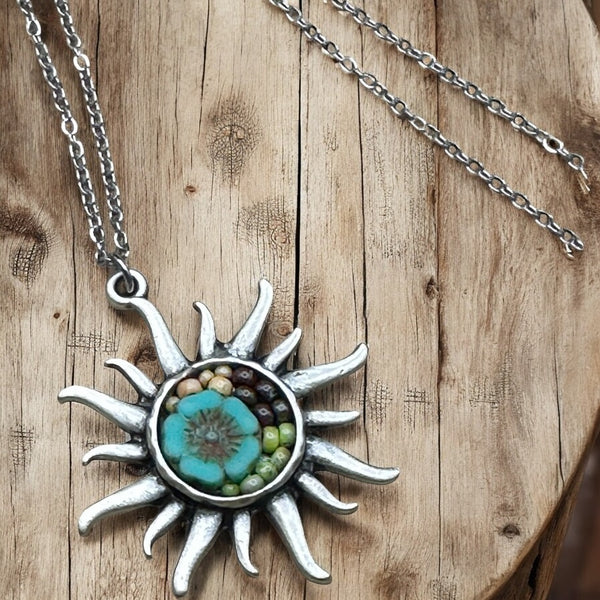 OOAK Mosaic Necklace - Sunshine