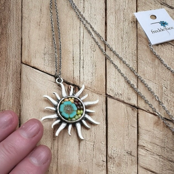 OOAK Mosaic Necklace - Sunshine