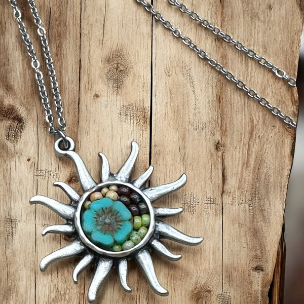 OOAK Mosaic Necklace - Sunshine