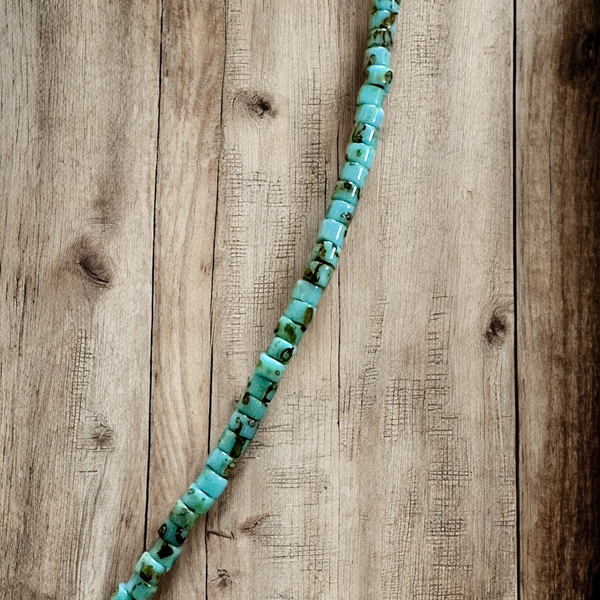 Minimalist Seed Bead Necklace with Silver Matte Flower Charm - Interchangeable