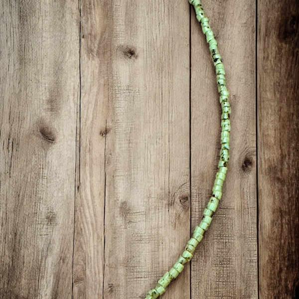 Minimalist Seed Bead Necklace with Silver Matte Flower Charm - Interchangeable